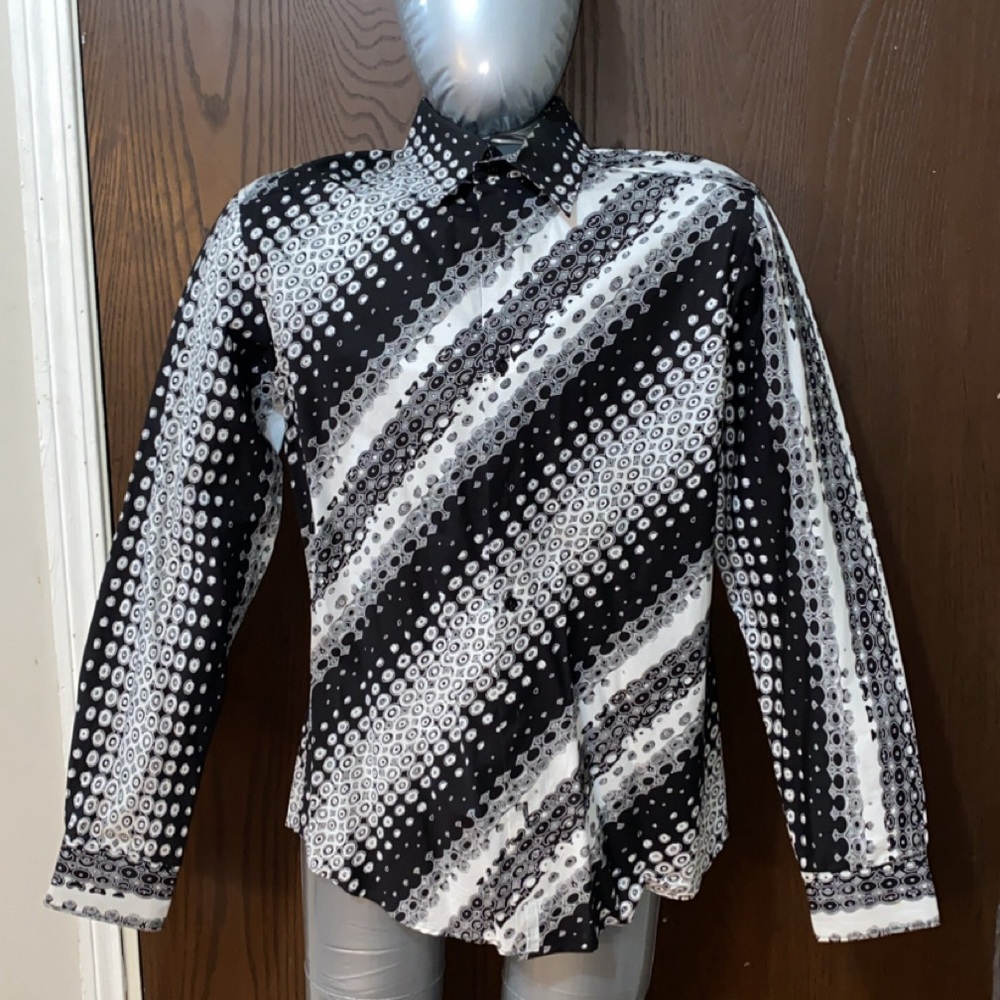 Stylish Black and White Patterned Shirt